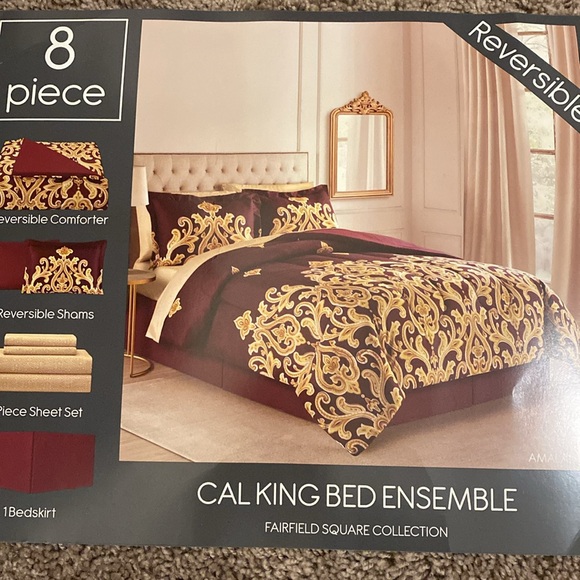Cal King Bed Ensemble Fairfield Square Collection Bed-in-A-Bag Comforter Set - Picture 8 of 14